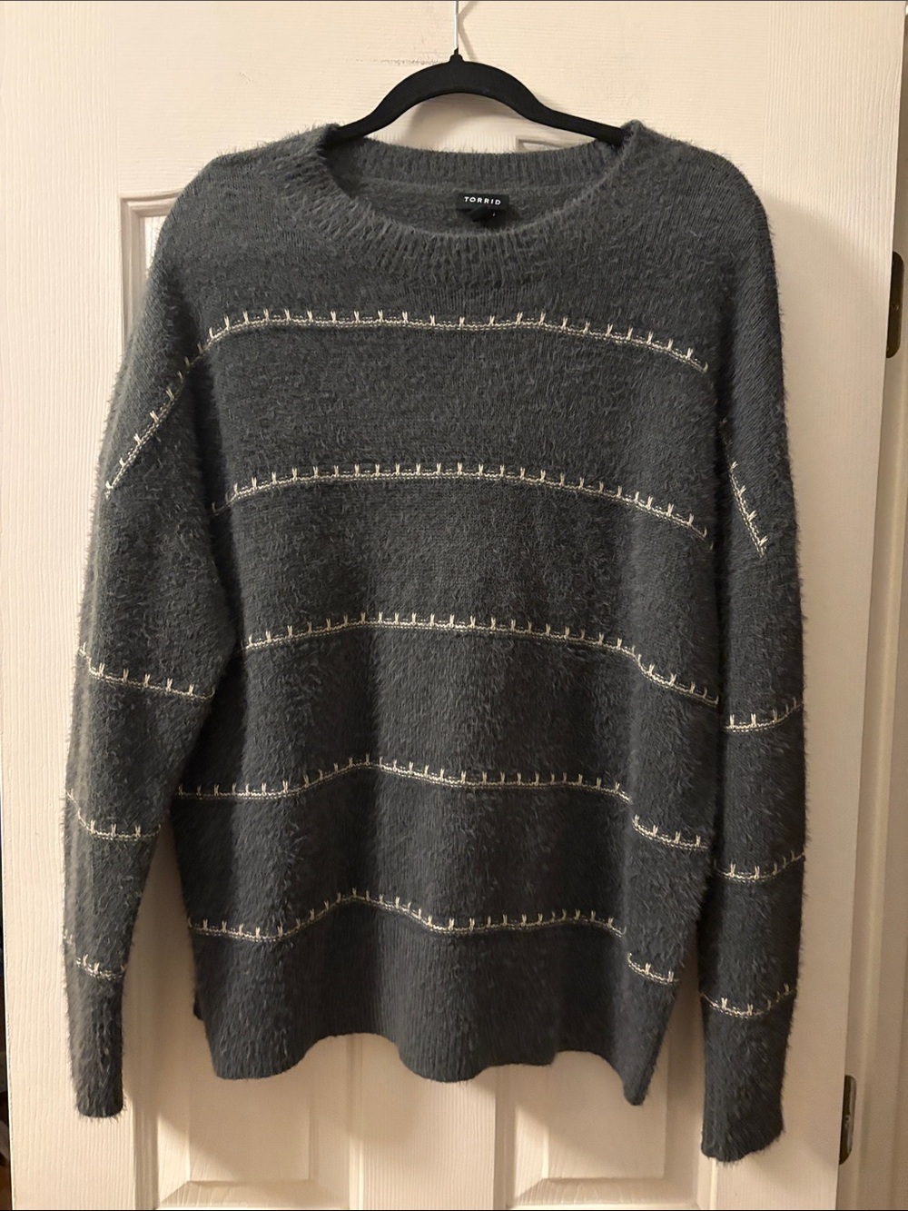 Torrid Grey and Silver Threaded Sweater size 2